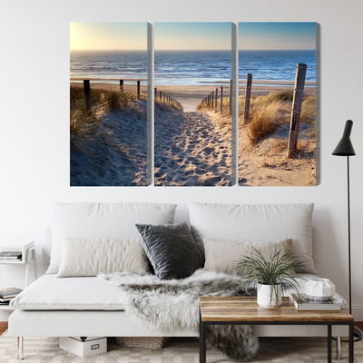 Ljuddämpande tavla - North sea beach 3d