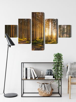 Ljuddämpande tavla - Sunset in the forest