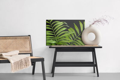 Ljuddämpande tavla - Green tropical leaves