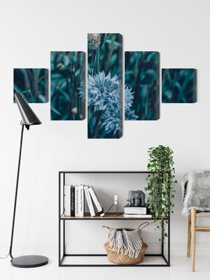 Ljuddämpande tavla - Cornflowers in the meadow 3d