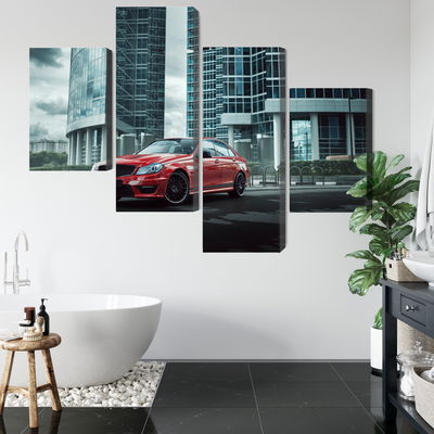 Ljuddämpande tavla - Red car on a background