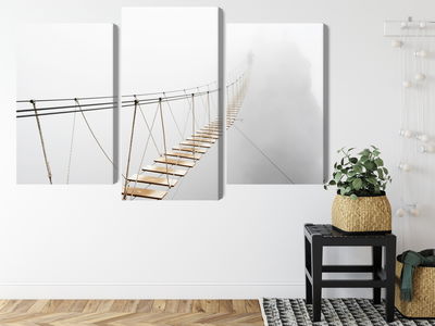 Ljuddämpande tavla - Hanging bridge in the fog