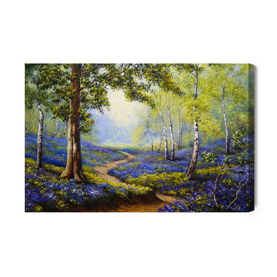 Ljuddämpande tavla - Path in the spring forest