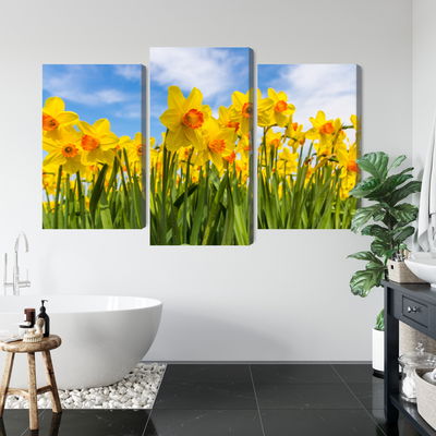 Ljuddämpande tavla - Daffodil field 3d