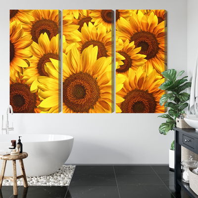 Ljuddämpande tavla - 3d sunflower flowers