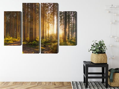 Ljuddämpande tavla - Sunset in the forest