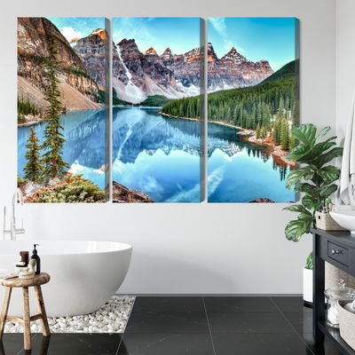 Ljuddämpande tavla - Moraine Lake in banff