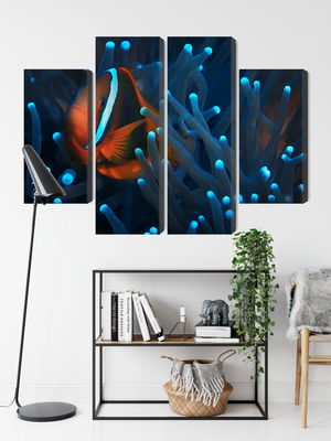 Ljuddämpande tavla - Clownfish in a 3d anemone