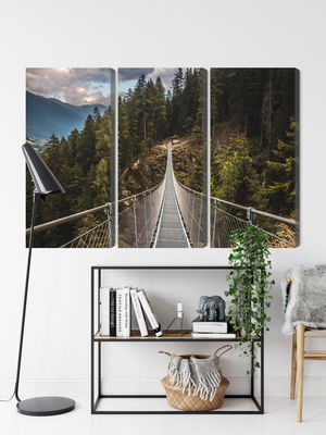 Ljuddämpande tavla - Suspension bridge in a 3d