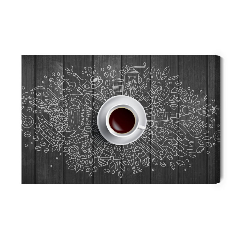 Ljuddämpande tavla - White cup of coffee