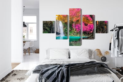Ljuddämpande tavla - A beautiful forest waterfall