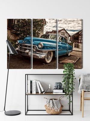 Ljuddämpande tavla - A blue cadillac eldorado