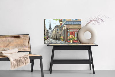 Ljuddämpande tavla - Paris streets like a comic