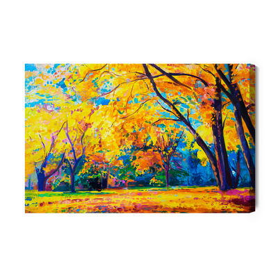 Ljuddämpande tavla - Autumn forest landscape