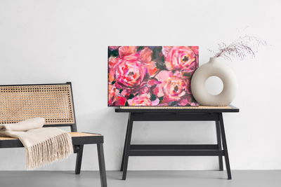 Ljuddämpande tavla - Abstract painting of roses