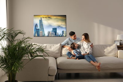 Ljuddämpande tavla - London skyscrapers 3d