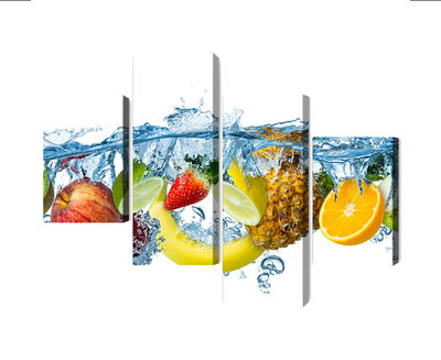 Ljuddämpande tavla - Fresh fruit in the water