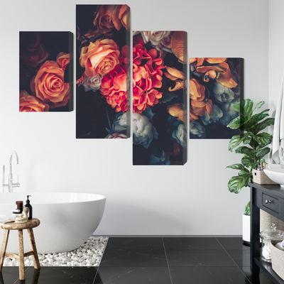 Ljuddämpande tavla - Colorful flowers for vintage