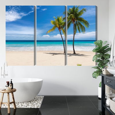 Ljuddämpande tavla - Caribbean beach 3d