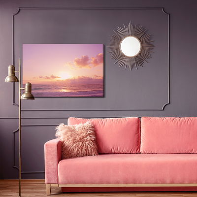 Ljuddämpande tavla - Pink sea landscape