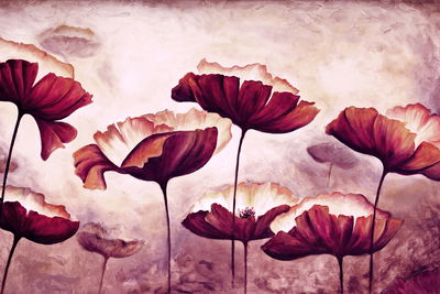 Ljuddämpande tavla - Poppies as painted