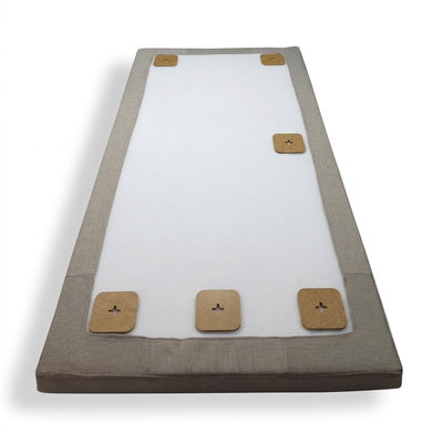 SilentDirect PES Wall Fabric sound absorber, 50 mm, with multiple hidden mounting points on the back
