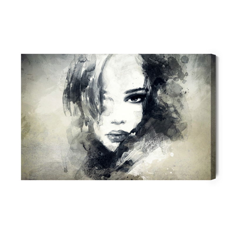 Ljuddämpande tavla - A female face