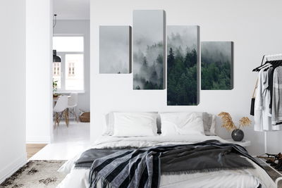 Ljuddämpande tavla - Green misty forest