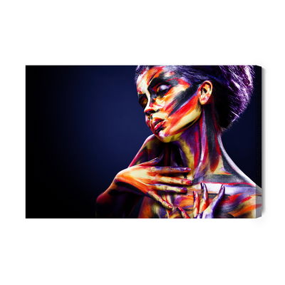 Ljuddämpande tavla - Colorful female portrait