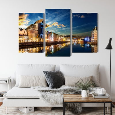 Ljuddämpande tavla - Gdansk wharf and the crane