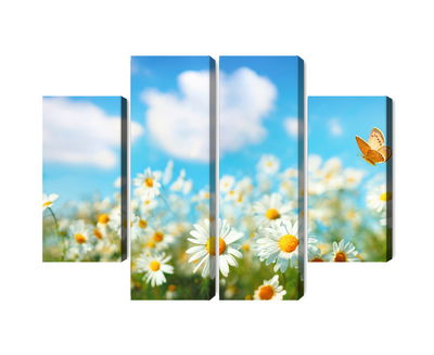 Ljuddämpande tavla - 3d daisy field