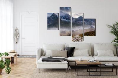 Ljuddämpande tavla - Misty landscape with hala