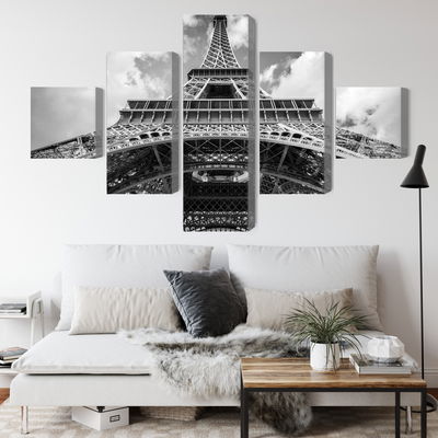 Ljuddämpande tavla - Paris eiffel tower black