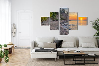 Ljuddämpande tavla - Sunset on the baltic sea