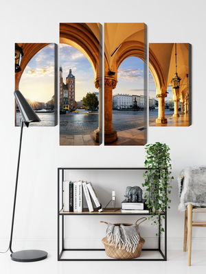 Ljuddämpande tavla - View of Kraków at sunset
