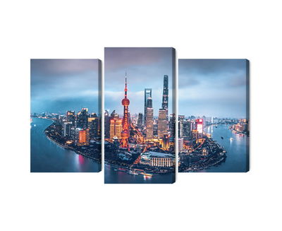 Ljuddämpande tavla - Shanghai panorama at night