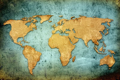 Ljuddämpande tavla - The world map