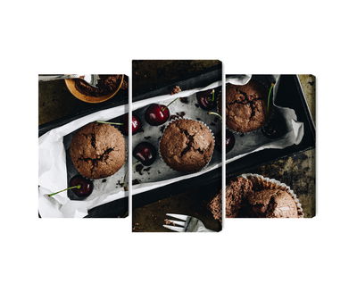 Ljuddämpande tavla - Muffins with cherries