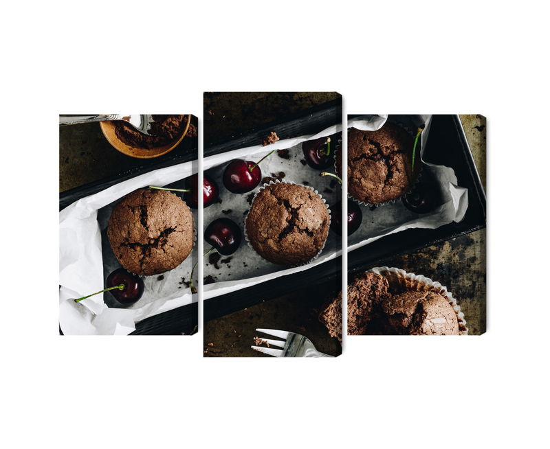 Ljuddämpande tavla - Muffins with cherries