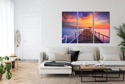 Ljuddämpande tavla - Sunset over the pier