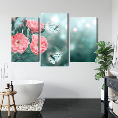 Ljuddämpande tavla - Delicate flowers and 3d