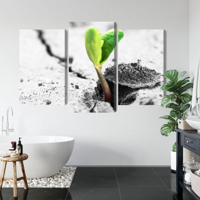 Ljuddämpande tavla - 3d plant sprouting