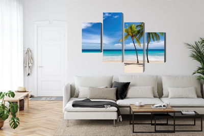 Ljuddämpande tavla - Caribbean beach 3d