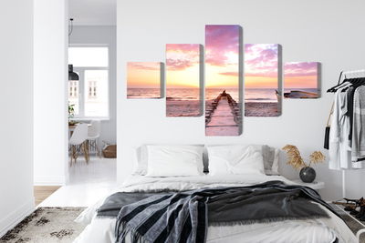 Ljuddämpande tavla - Boat on the beach 3d