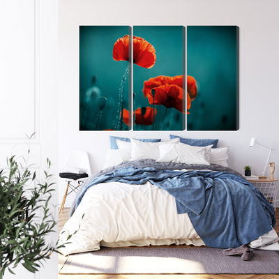 Ljuddämpande tavla - Macro poppies
