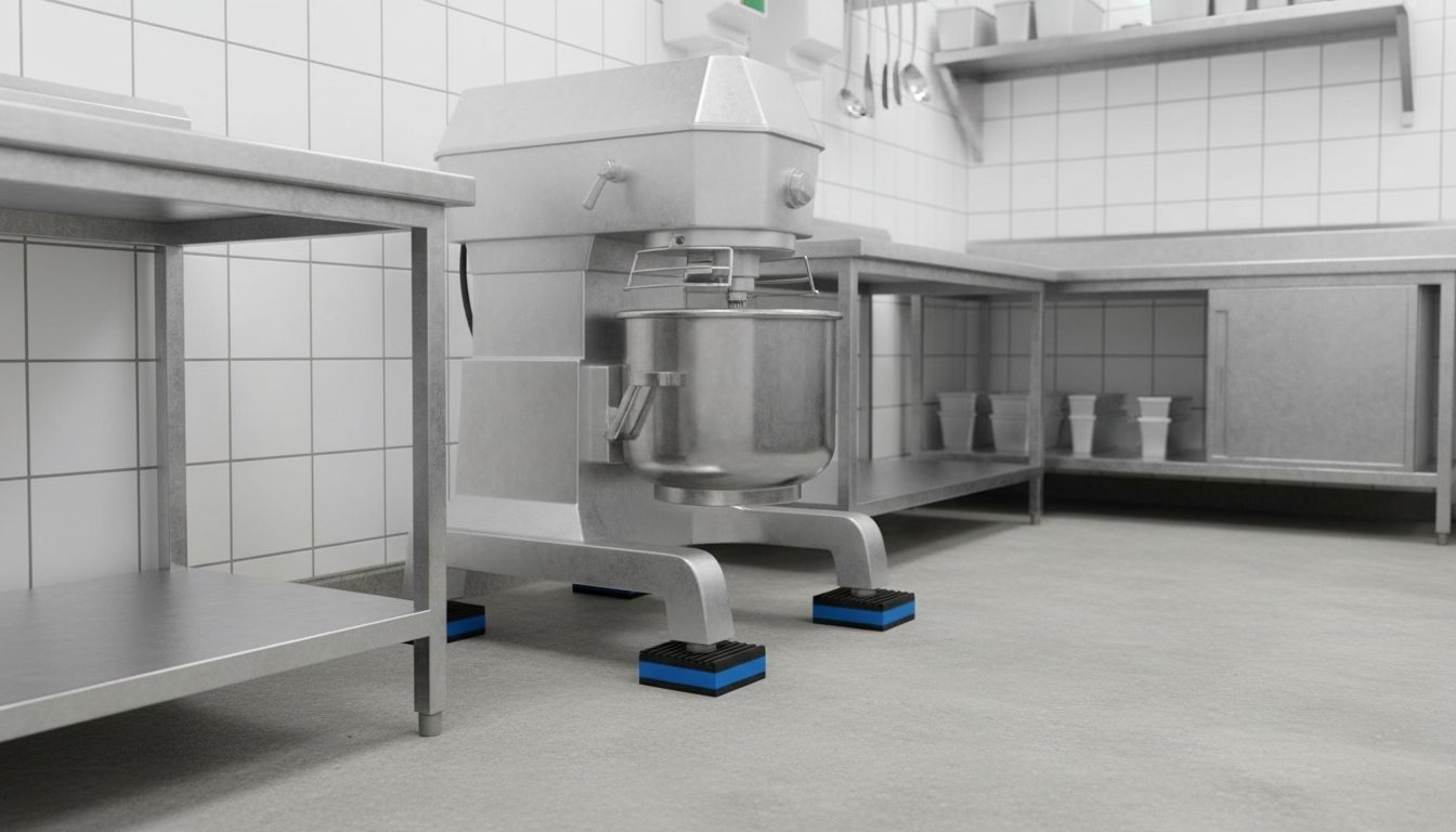 Kunskapsportal om ljudisolering av maskiner i restaurang som minskar buller och förbättrar ljudmiljön.