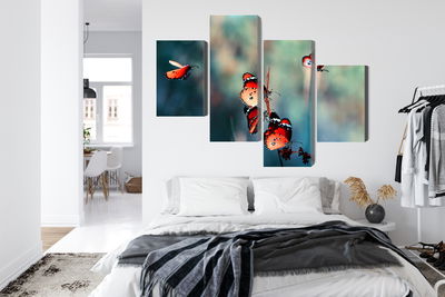 Ljuddämpande tavla - Colorful butterflies