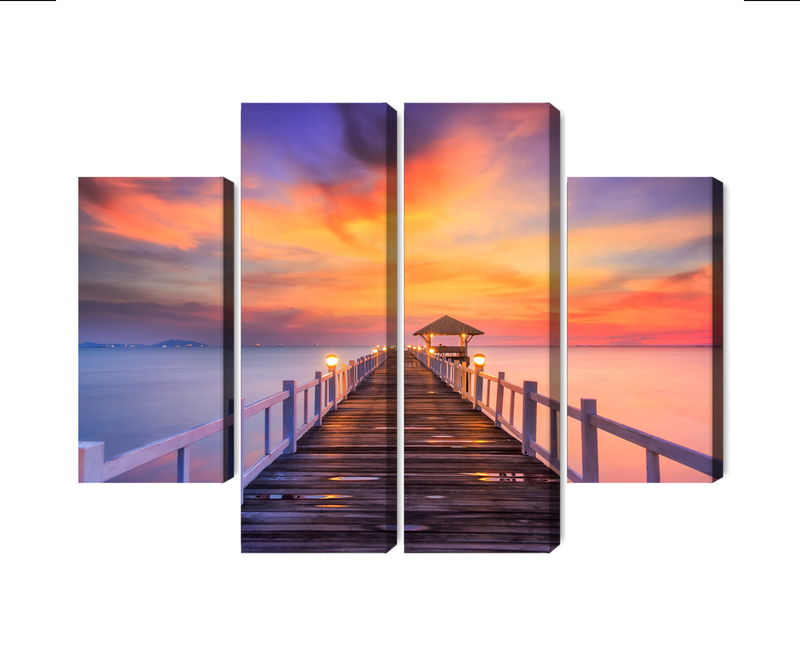 Ljuddämpande tavla - Sunset over the pier