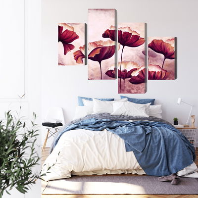 Ljuddämpande tavla - Poppies as painted