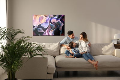 Ljuddämpande tavla - Abstraction and faces